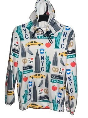 New York City Women’s Hooded Sweatshirt With Draw Strings Sz M